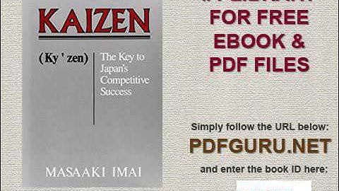 Kaizen The Key To Japan
