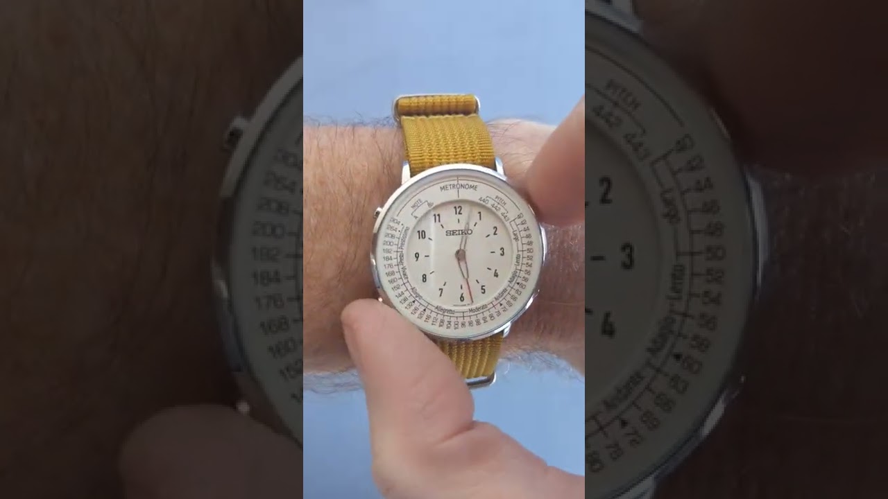 Seiko SMW006A metronome watch in action - YouTube
