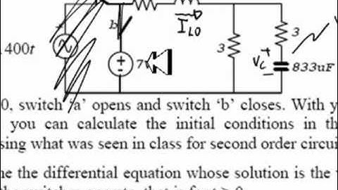 EECE 253 - Final Exam April 2012 Q1 (part two, 2nd order circuit)