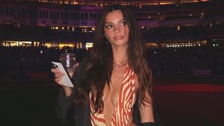 Emily Ratajkowski Parties in a Plunging Swimsuit and a Miniskirt #trending #emilyratajkowski