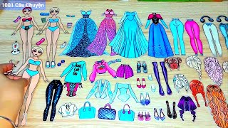 Stickers ép nhựa trong suốt 👓Phòng thay tóc giả 👼thử váy👗giày, quần áo Công chúa 👱‍♀️Elsa-Anna👧