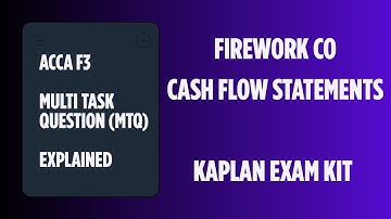 ACCA F3 | Kaplan Exam Kit: Firework Co (MTQ) Cash Flow Statement 