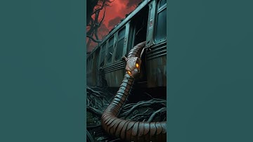 AI Travel Discovery | Python attacking Train | Amazon Jungle #nature #art #ai #train #snake #shorts
