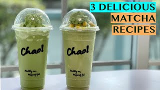 ALL ABOUT MATCHA: MATCHA WHIPPED CREAM, VANILLA MATCHA FRAPPE & MANGO MATCHA SMOOTHIE