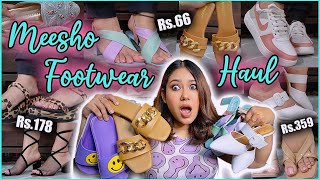 HUGE *MEESHO FOOTWEAR* Haul | Starting ₹66 | Heels, Flats, Pumps, Sneakers | Latest Meesho Haul