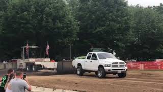 1000+ hp truck with a sled malfunction pulls 431ft into the corn!