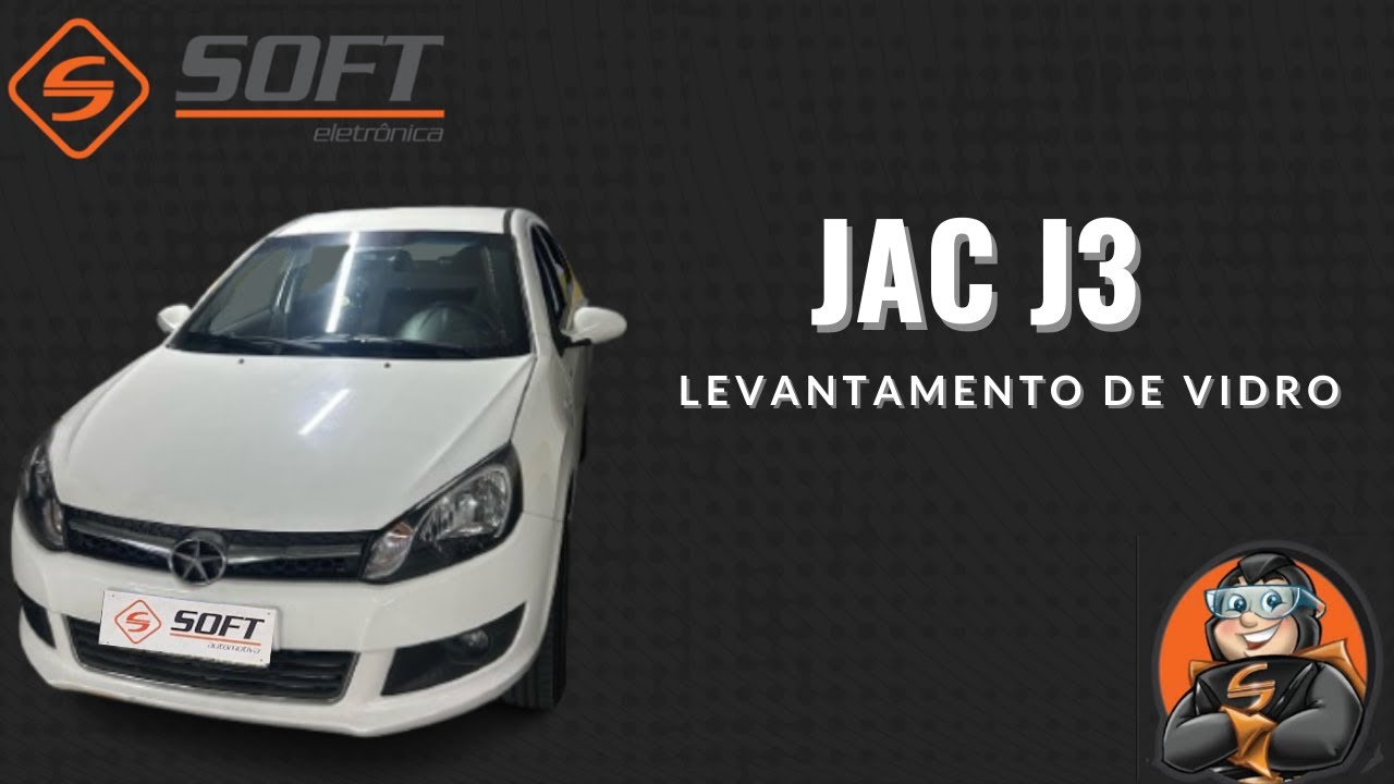 JAC J3 2013 - Levantamento dos vidros com central SOFT AW 52 Plus - subida de vidro