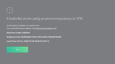 Hulu Error code P-EDU101 - Fix it!