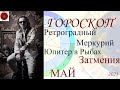 ГОРОСКОП. Затмения. Ретроградный Меркурий. Юпитер в Рыбах (2021)