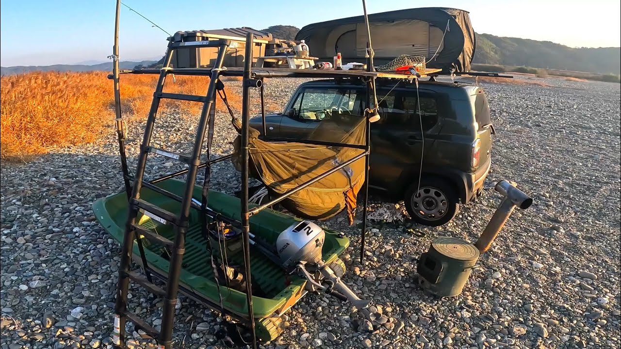 極寒の荒野で車上泊釣りソロキャンプしたよ！