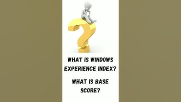 What is windows experience index || #windowexperienceindex #shorts