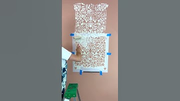 Super Easy Wall Stencil Anyone Can Do!!! #cuttingedgestencils #diy #stencilart