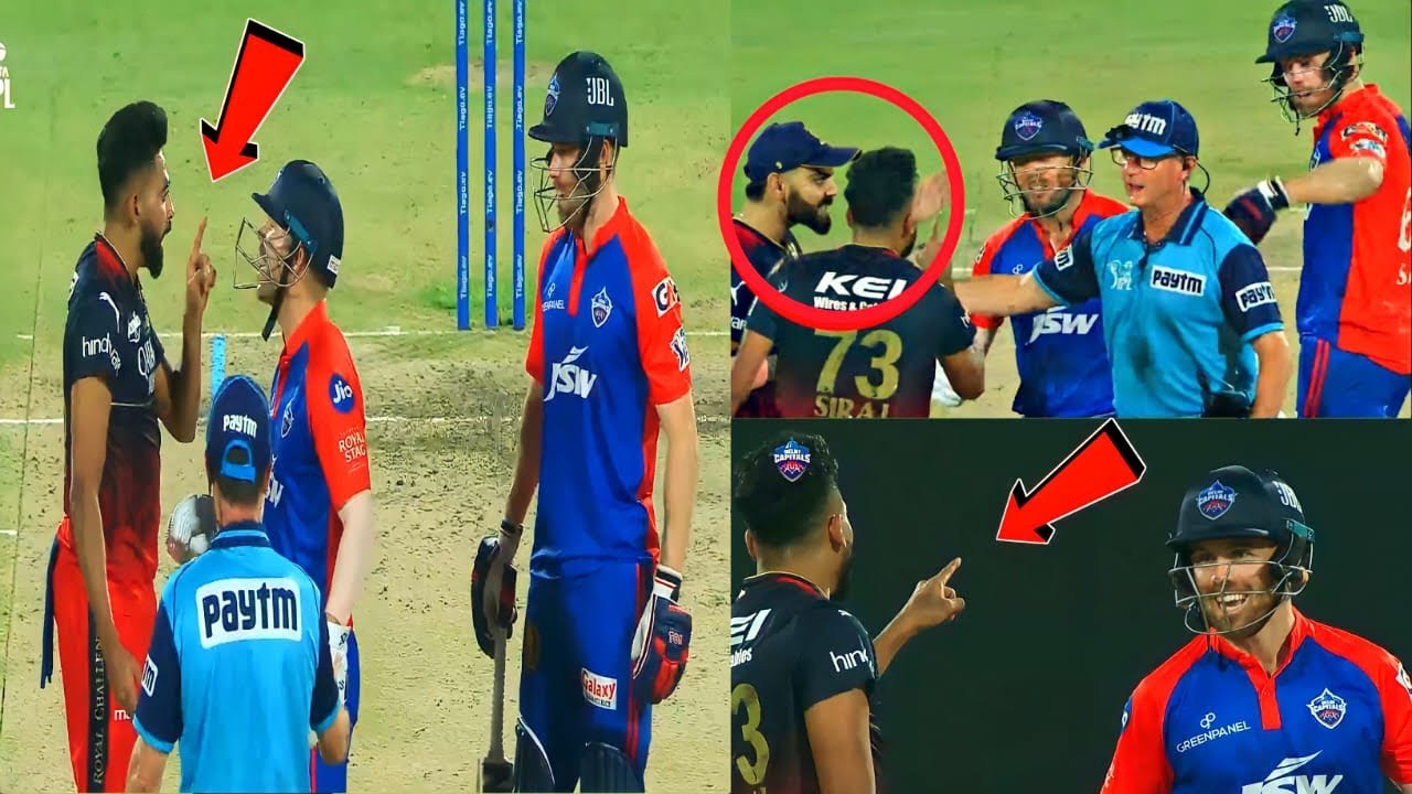 Siraj fight with Phil Salt & David Warner during DC vs RCB match full ...