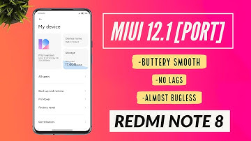 Miui 12.1 [PORT] for Redmi Note 8..| Best Performance with No Lags....REVIEW
