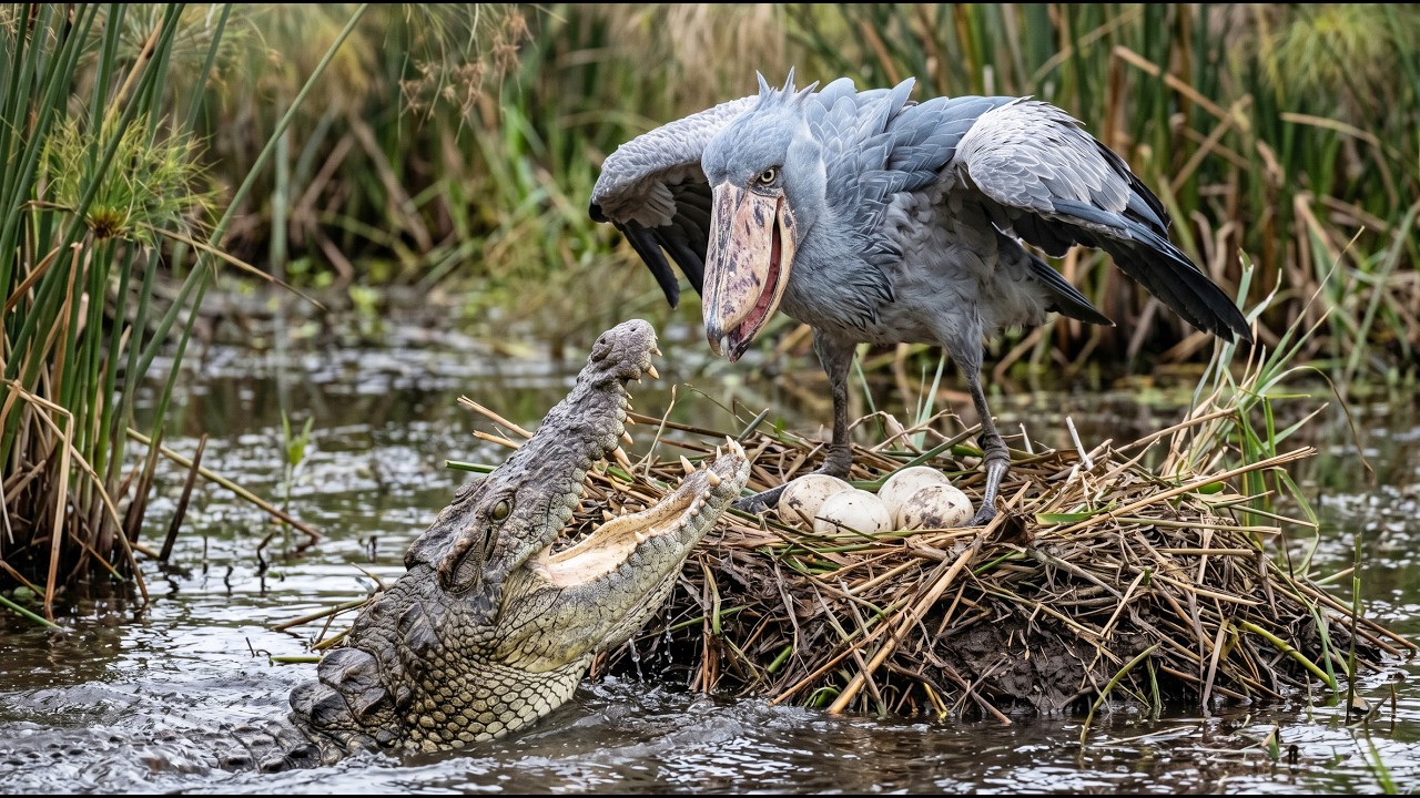 Shoebill Stork Survival: From Hatching to Hunting in the African Wetlands