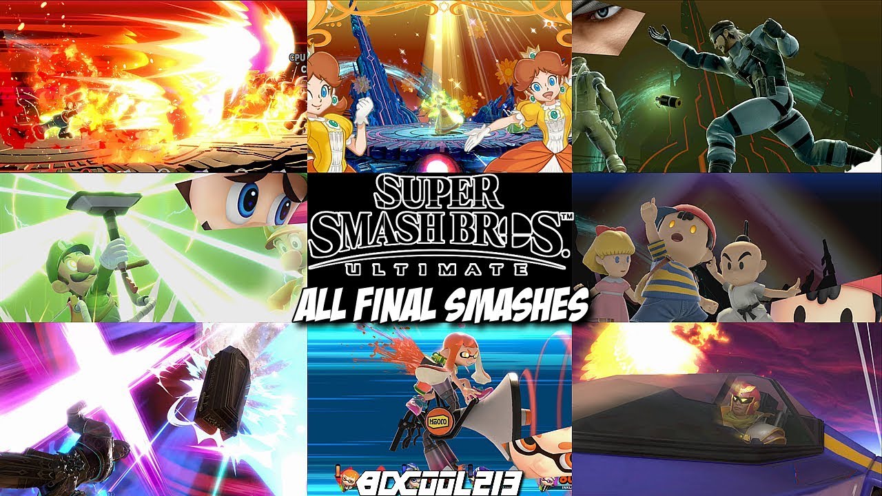 Super Smash Bros Ultimate All Final Smashes Nintendo Switch Youtube