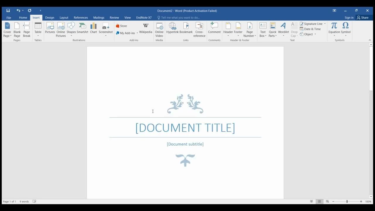 how-to-add-cover-page-in-your-assignment-through-microsoft-word-youtube