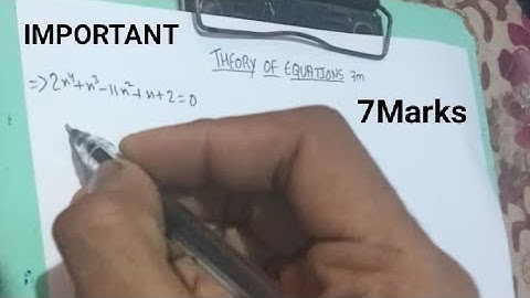 Theory of Equations ,Inter 2nd year Maths-2A ,7marks IMP