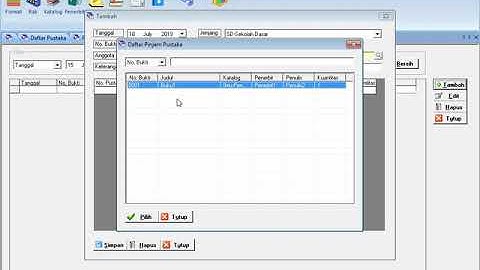 Cara Input Pinjam Buku Perpustakaan Pada Software Sekolah GRATIS