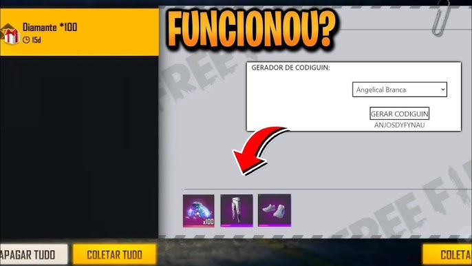 Gerador de Codiguin Free Fire! Funciona? 