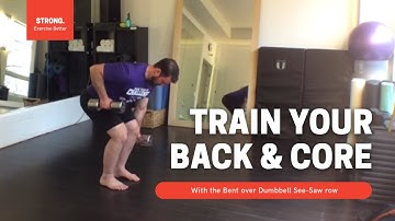 Bent-Over Dumbbell See-Saw Row