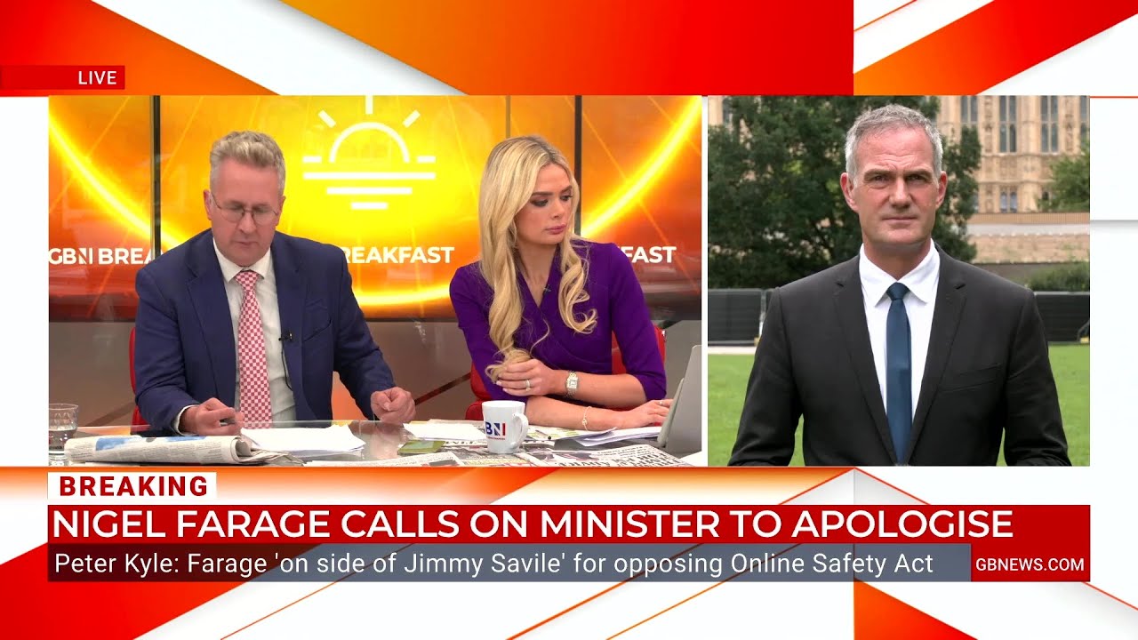 Peter Kyle defends his remarks about Nigel Farage on GB News