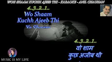 Woh Sham Kuchh Ajeeb Thi Karaoke With Scrolling Lyrics Eng. & हिंदी