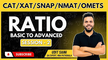 Ratio Session-II || Basic to Advanced || CAT & OMETs Preparation || CAT || By Udit Sir #cat2024