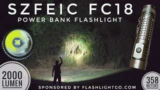 SZFEIC FC18 - Power Bank Flashlight, 2000 lm 358 m, SST40 6500K By FlashlightGo.com