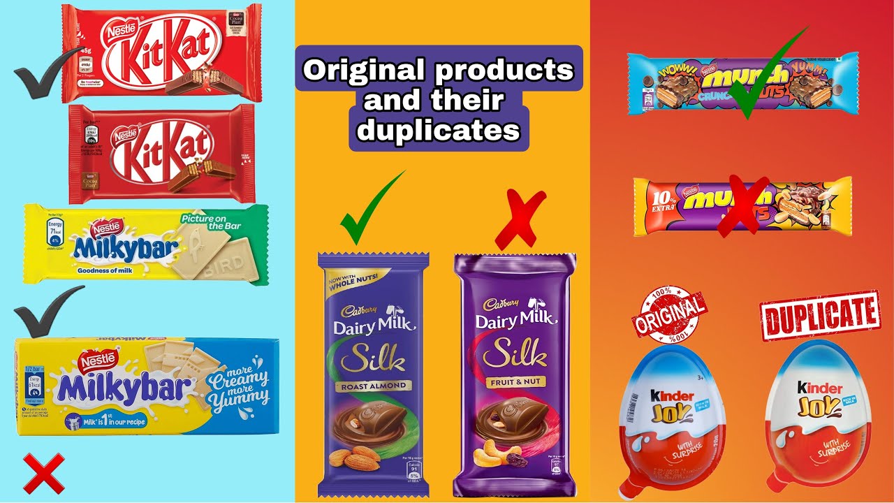 Duplicate Food products vs original brands part 1