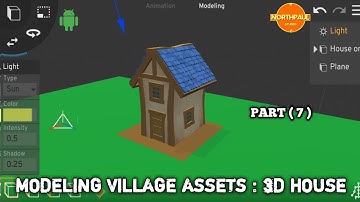MODELING 3D VILLAGE ASSETS ( PART SEVEN ) 3D HOUSE USING PRISMA 3D #ANDROID APP