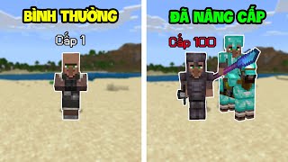 Thử NÂNG CẤP Dân Làng Mạnh Hơn 1000 Lần !! - Minecraft Villager Defender V3