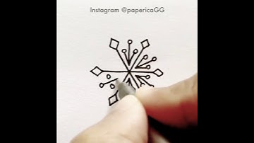 CHRISTMAS DOODLES • Snowflake tutorial 3 • How to draw a snowflake