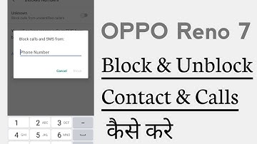 OPPO Reno 7 Black List Setting Block And Unblock Contact Number Calls