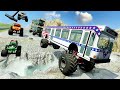 Racing Monster Truck Buses Down A Mountain | BeamNG Drive - Griff&#39;s Garage