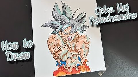 How To Draw Goku Mastered Ultra Instinct Kamehameha | Dragon Ball Super #animedrawing #gokumui