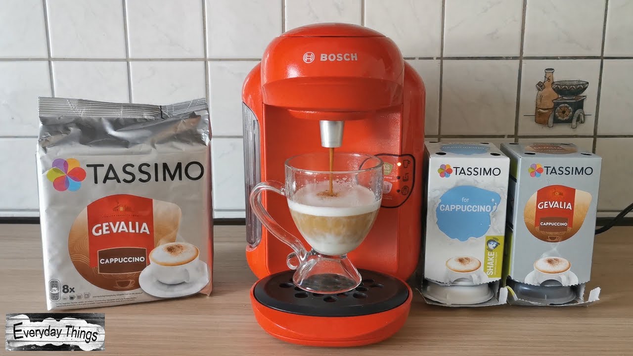 Bosch Tassimo Coffee Machine - Making a Gevalia Cappuccino 