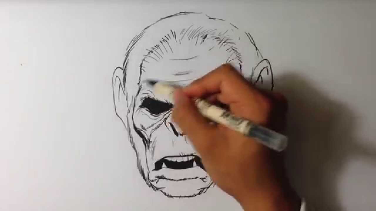 How to Draw Koba from Planet of the Apes - Inking - Easy ...