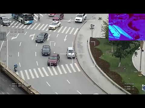 EO/IR sensors target (vehicle) tracking test by five-mode pod/uav gimbal camera