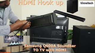 How to Hook Up Samsung Q600A Soundbar to TV With HDMI  ARC Cable