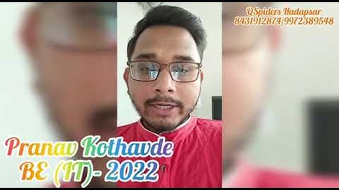 QSPIDERS HADAPSAR STUDENT GOT PLACED AS SOFTWARE ENGINEER