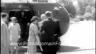 VP LBJ Lyndon B. Johnson returns from visit to Southeast Asia 1961 newsreel archival footage