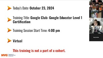 Google Club 2025 Meeting 1: Google Educator Level 1 Certification Slides