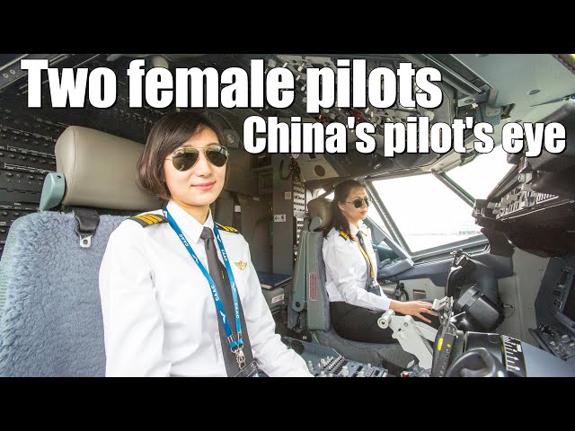 Two female pilots fly the A320 by ShenZhen Airlines class=
