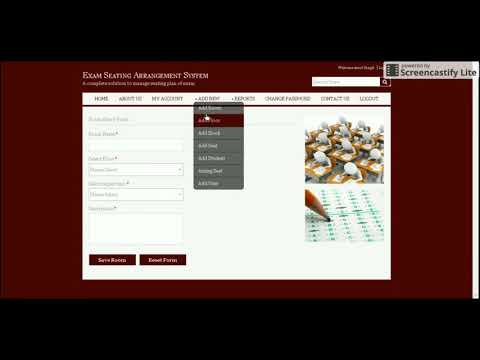 Java, JSP And MySQL Project On Exam Seating Arrangement System