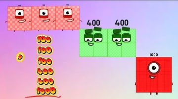 BIG NUMBER ADDITION WITH NUMBERBLOCKS | LEARN TO ADD GIANT NUMBERS | hello george