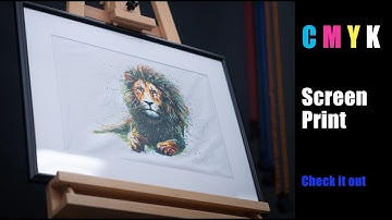 (CMYK) Lion Screen Print - 4 color process (Serigrafia)