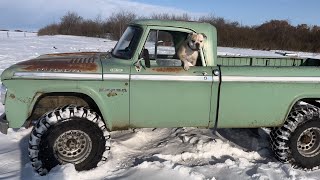 Power Wagon test drive with Cyrus the Bulldog!! 68 Fargo 383