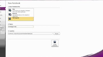 How to Create a New Notebook in Microsoft OneNote 2010 Pages for the Computer