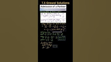 Q17, Admission of a partner, Class 12th, Accounts,Commerce,Ts Grewal Solutions #class12th #accounts